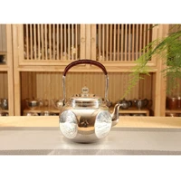 silver pot 999 sterling silver handmade tea set japanese retro teapot kettle home tea ceremony kungfu tea set 880ml