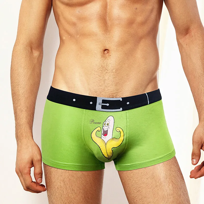 Забавное нижнее белье мужские боксеры из обработанной вискозы с изображением