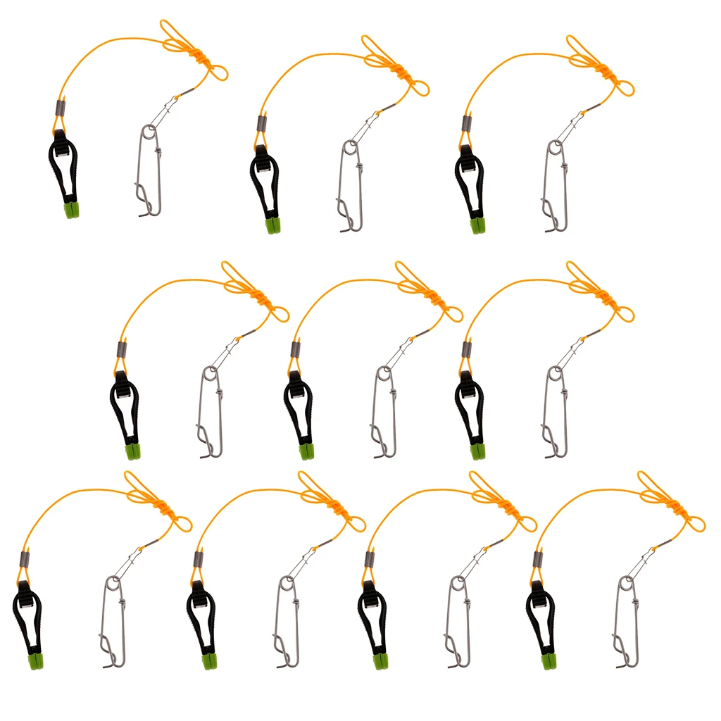 

10 шт. блок питания плюс линия релиз клип, 17-дюймовый лидер с защелкой, ниспадающие шестерни