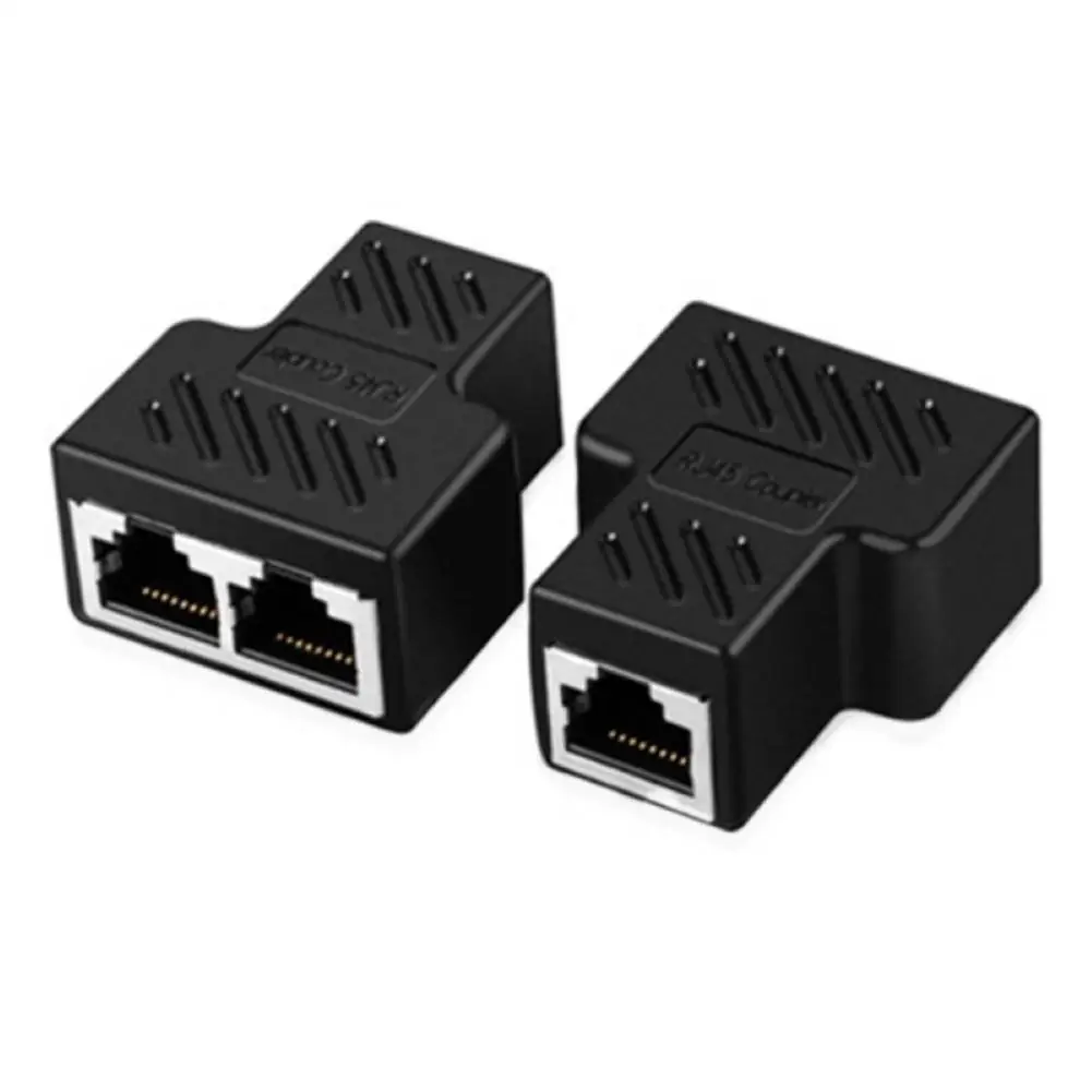 1 2 способа RJ45 Женский сплиттер адаптер LAN Ethernet разъем сетевого