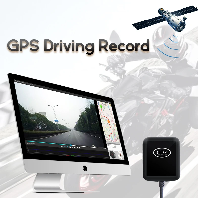 Видеорегистратор мотоциклетный 3-дюймовый FHD 1080P GPS Wi-Fi | Автоэлектроника