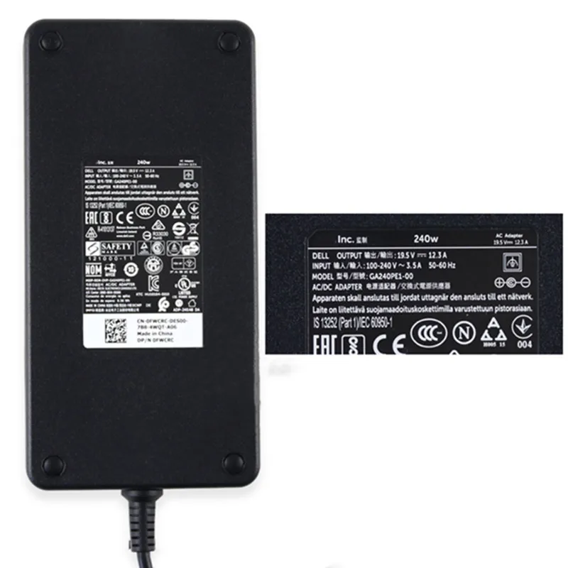Натуральная GA240PE1-00 240W 19 5 V 12.3A ADP-240AB D адаптер переменного тока питания для