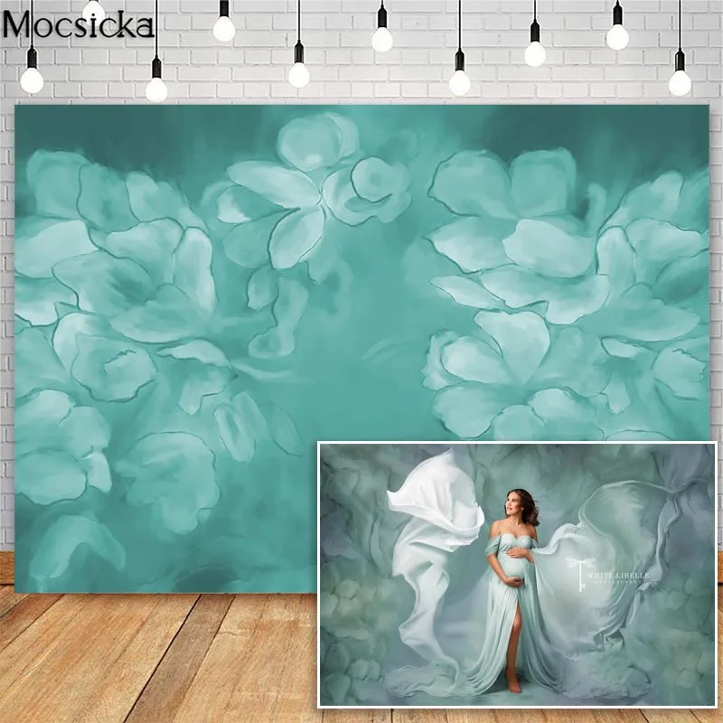 

Mocsicka Blooming Flower Newborn Baby Kids Portrait Photocall Background Photo Studio Floral Maternity Art Photography Backdrops