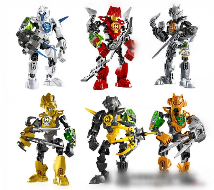 6 шт героями фильмов цифры воин Солдат модель комплект конструкторных блоков