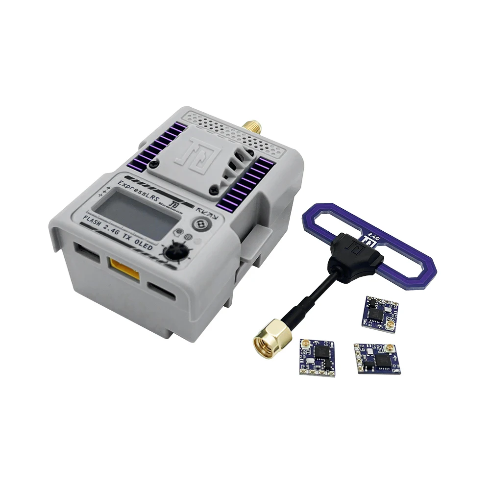 M&Oacute;DULO Flash TX V2, 1000mw, Namimno ELRS, 2,4 GHz, OLED, baja latencia, alta frecuencia de actualizaci&oacute;n, Mini receptor, ExpressLRS, para Dron RC FPV-4