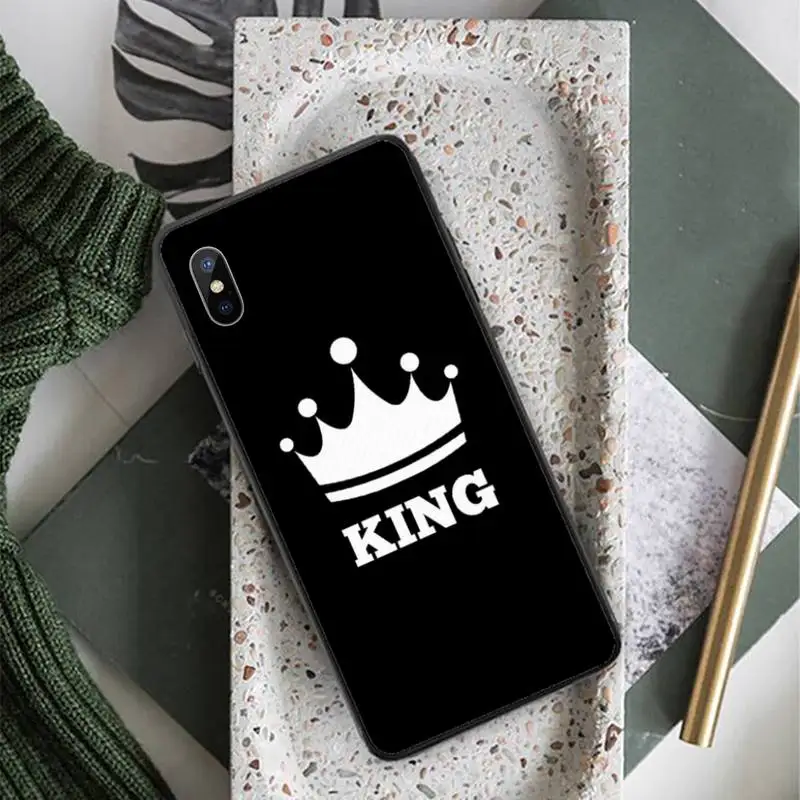

King Queen Crown funda coque cover Phone Case for iPhone 11 12 pro XS MAX 8 7 6 6S Plus X 5S SE 2020 XR