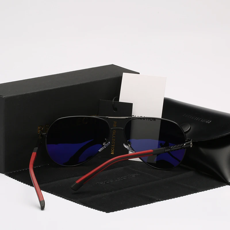 HD поляризованные солнцезащитные очки мужские Брендовые для вождения Большие