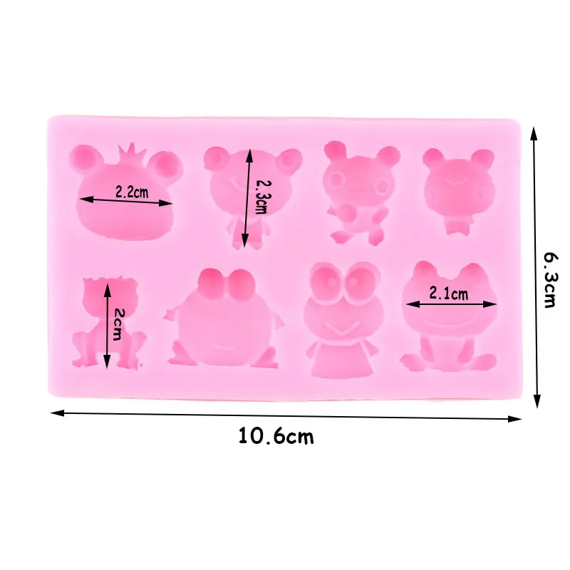 3D симпатичная лягушка силиконовая форма капкейк Топпер инструменты для