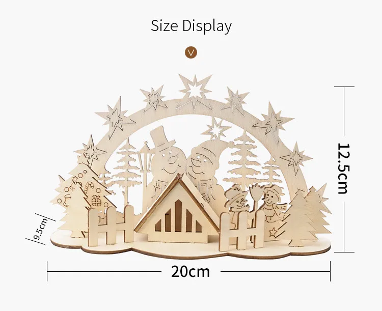 Высокое качество красивые новые рождественские деревянные украшения для дома