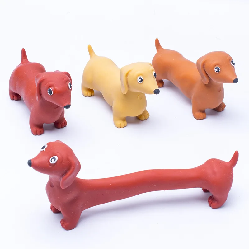 

2021 NEW Creative Lala Dachshund Decompression Toy Sand Elastically Stretched Deformed To Patted Dog Vent Toy For Children