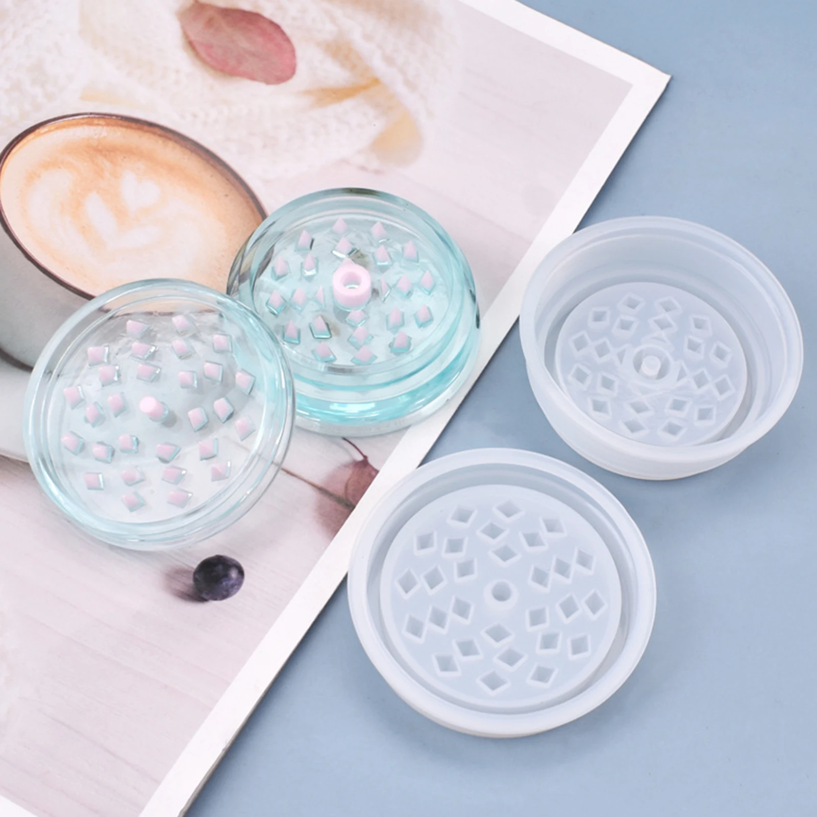 

DIY Crystal Gutta Percha Mold Crusher Silicone Mold Herb Grinder Silicone Mold Spice Crusher Maker Casting Mould