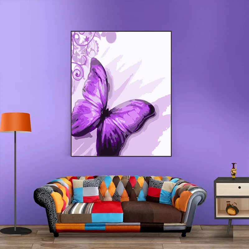 Картины по номерам Цветок эльф бабочка Современная Реалистичная ручная работа