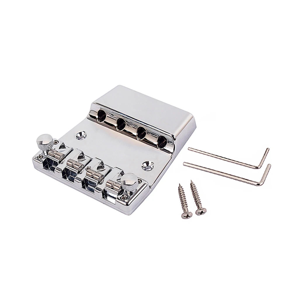 4 Бас седло мост 18 мм расстояние между строками из хромового сплава Регулируемый