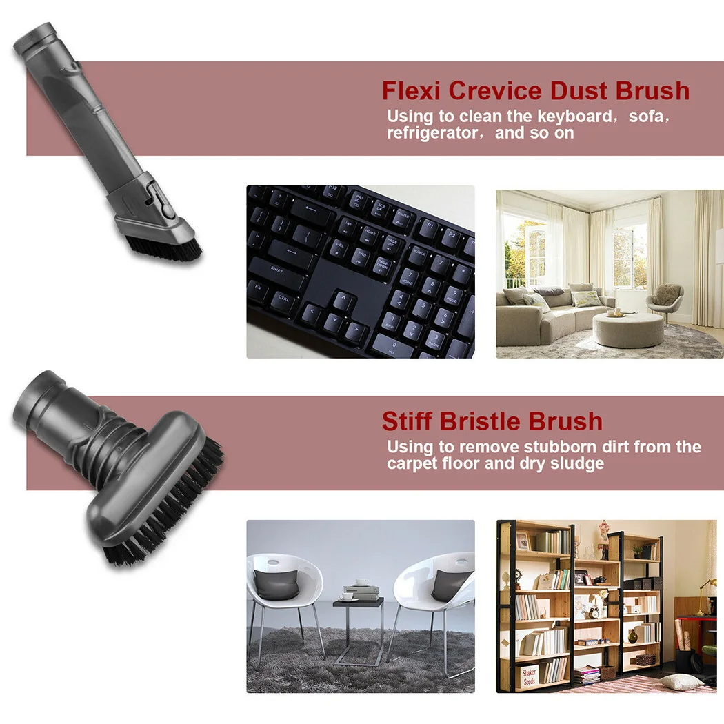 

V8 Absolute Stiff Bristle Brush Vacuum Cleaner Kit Nozzle Tool Replace