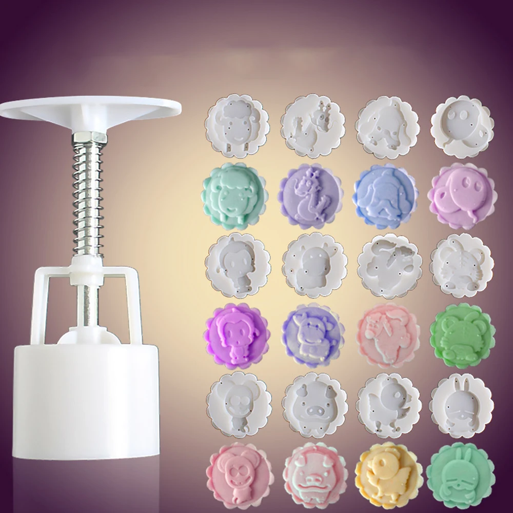 

Gadget Moon Cake Mold Stamp Autumn Festival Press Tool ABS+Stainless Iron