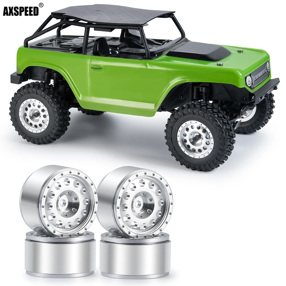 

AXSPEED 4 шт. 1/24 RC Rock Crawler алюминиевые колесные диски Beadlock для Axial SCX24 90081 AXI00001 002 004 005 006 детали для обновления
