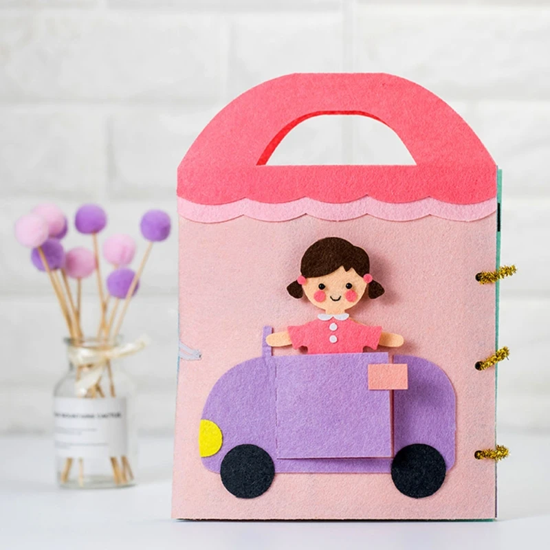 

Early Girls Educational Cloth Book DIY Premium Quality Soft Books for Toddlers Early Education Supplies Non-Woven Book