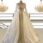 Floria Свадебная коллекция 2In1 с расширенным съемным подолом, Свадебная вечеринка, платье невесты свадебное платье Vestido De Novia для романтической свадебной церемонии