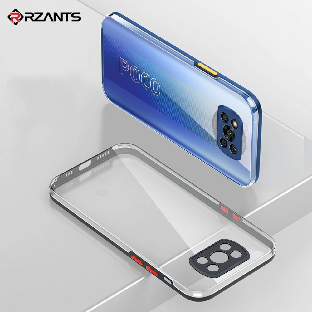 

Rzants For Xiaomi POCO X3 NFC POCO X3 PRO Case HD Transparent [Dazzle] Color Keys Shockproof Thin High Clear Hard Phone Cover