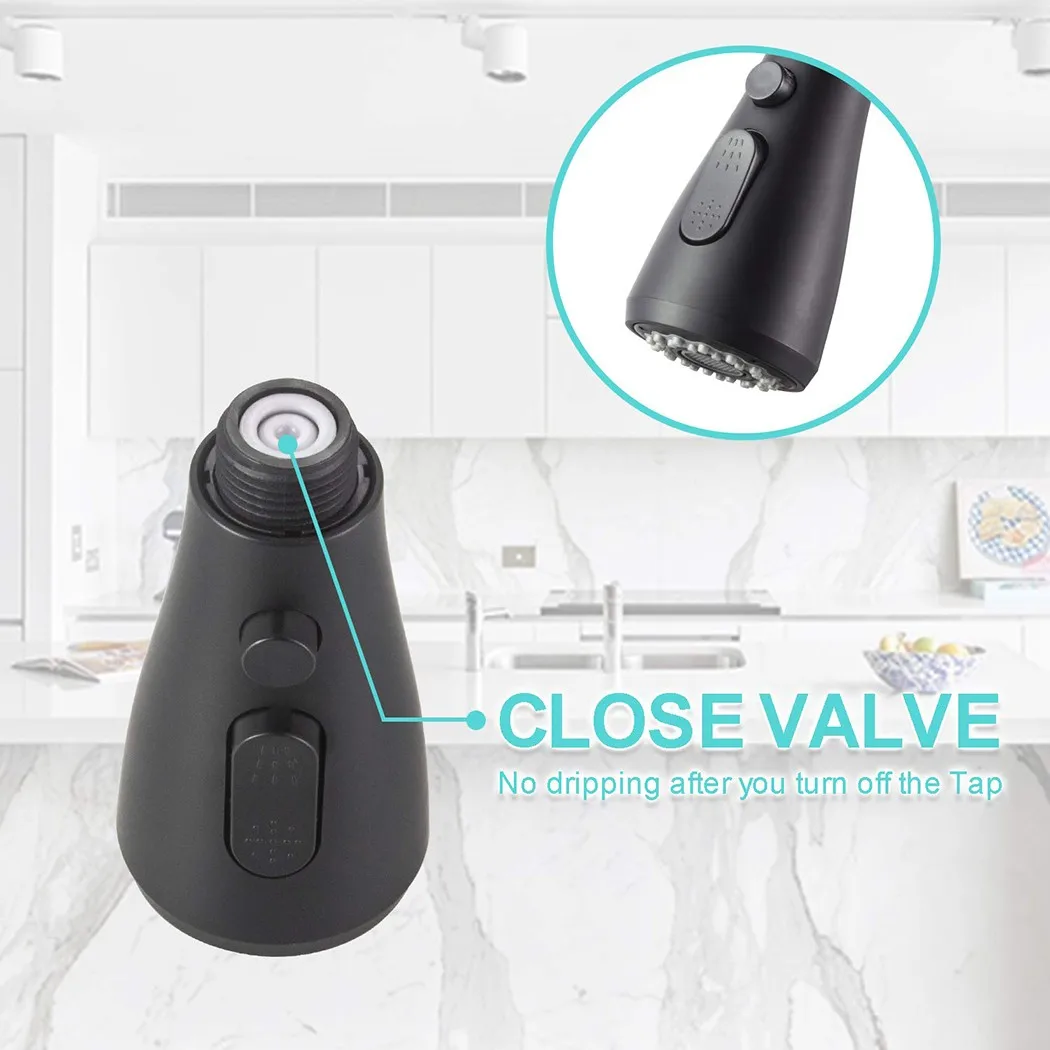 

Spare Faucet Sprayer Head Spray Tap Black Faucet Head Home Kitchen Mixer