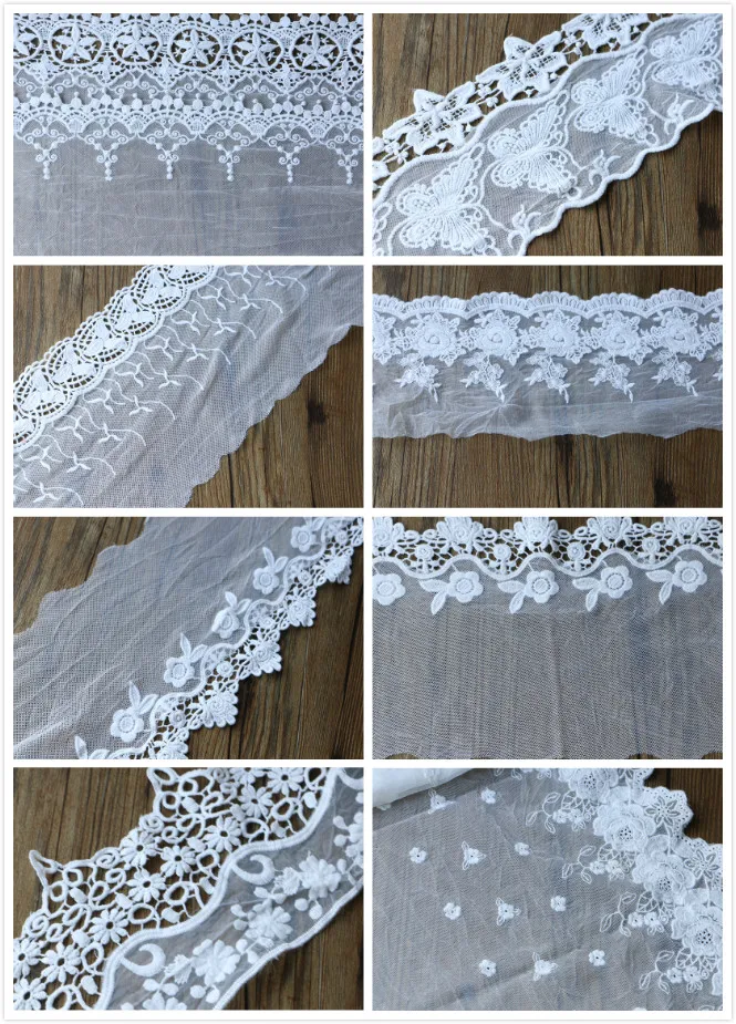Высококачественное кружево белая марля S65 Дворцовая Роза материал для ручной