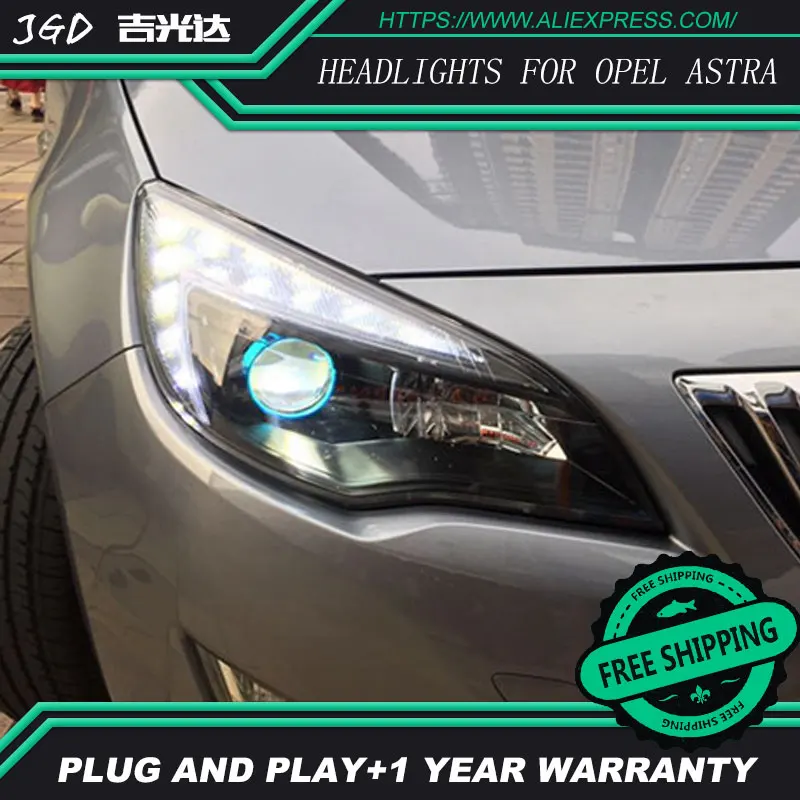 Автомобильный Стайлинг чехол для фар Opel Astra 2010 2011 светодиодный светодиодные фары