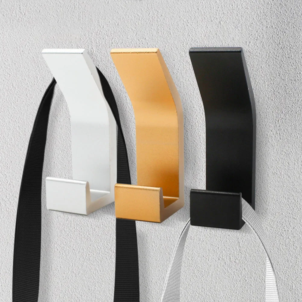 

5pcs Multipurpose Punch-free Hardware Coat Hooks Aluminum Alloy Easy Install Towel Hat Bags Heavy Duty For Wall Home Storage