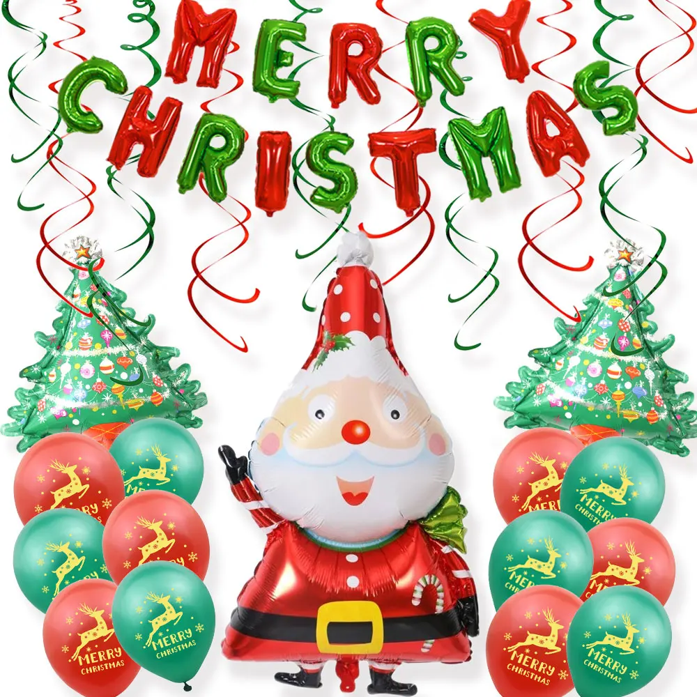 

Веселое Рождественское украшение воздушный шар Санта Клаус Снеговик Олень Рождественское дерево Воздушные шары Новогоднее Рождественско...