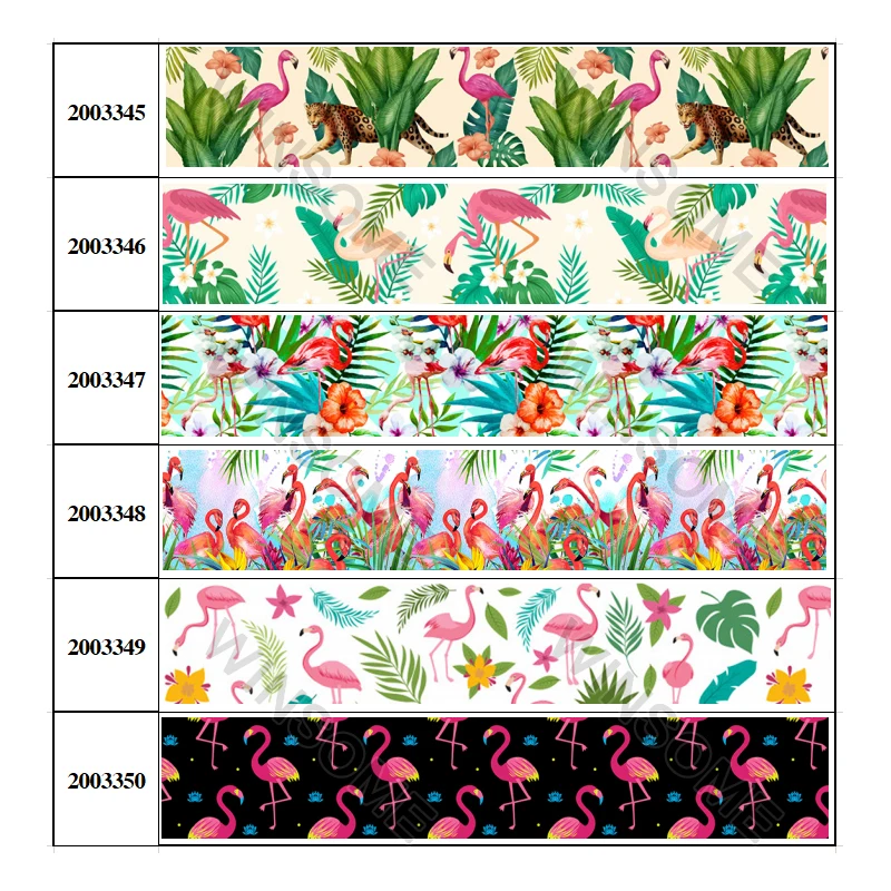 

New 50 Yards lively Flamingo Cartoon pattern Printed Grosgrain,satin Ribbon