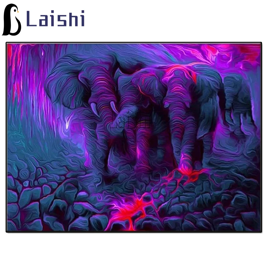 

DIY 5D Diamond Painting abstract Personality Elephant Full Square Round Drill Mosaic Embroidery Cross Stitch Home Decor Picture