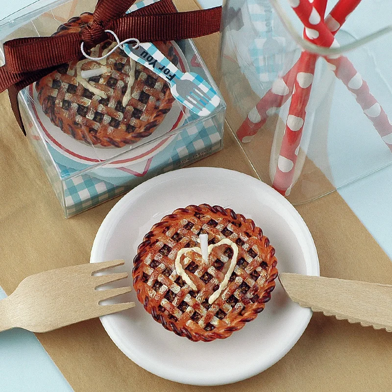 В форме сердца пирог свеча торт Топпер Свадьба детский душ Крещение День