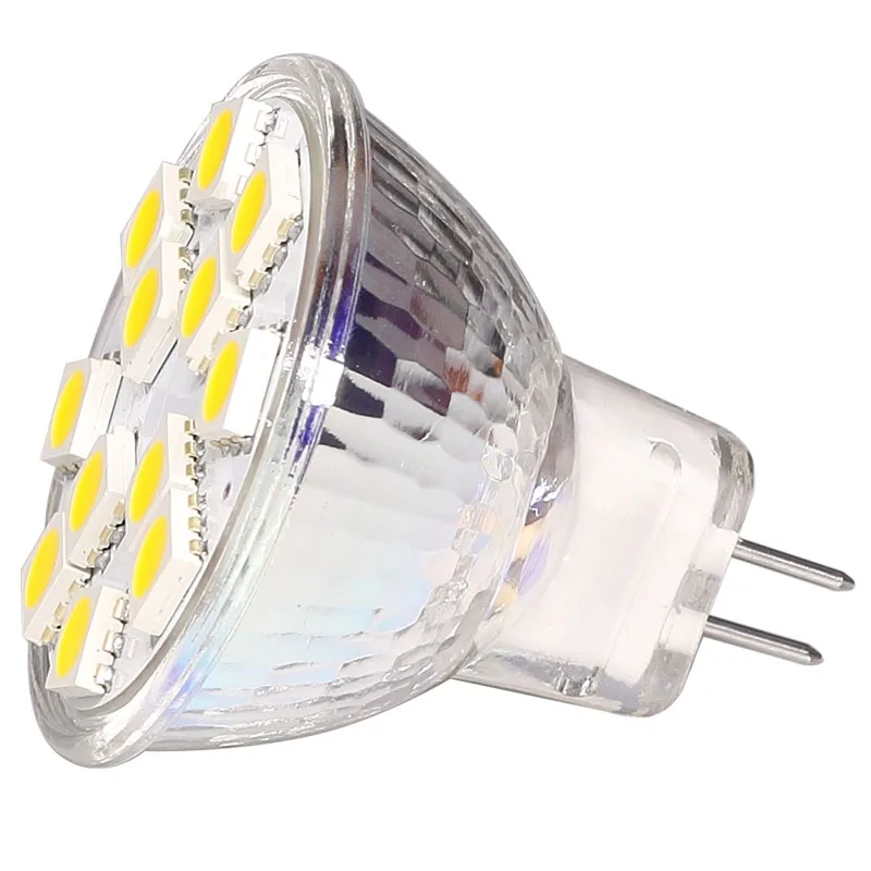 

Free Ship!!! 12LED MR11Glass Cover Blub Lamp 5050 SMD 12V White Warm white 5pcs/lot
