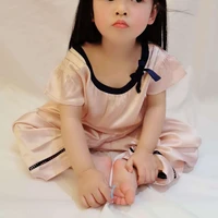 childrens 100 silk pajamas set summer autumn sleepwear homewear clothing toddler girls dress pyjamas