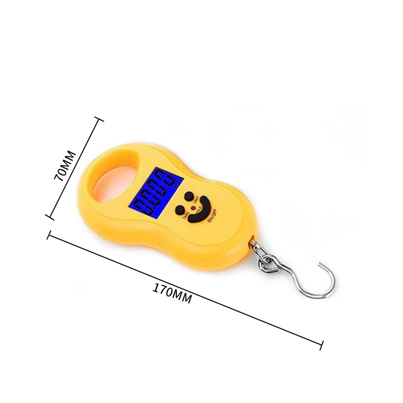 Цифровые Мини-подвесные весы 50 кг/10 г с подсветкой для рыбалки Карманные багажа