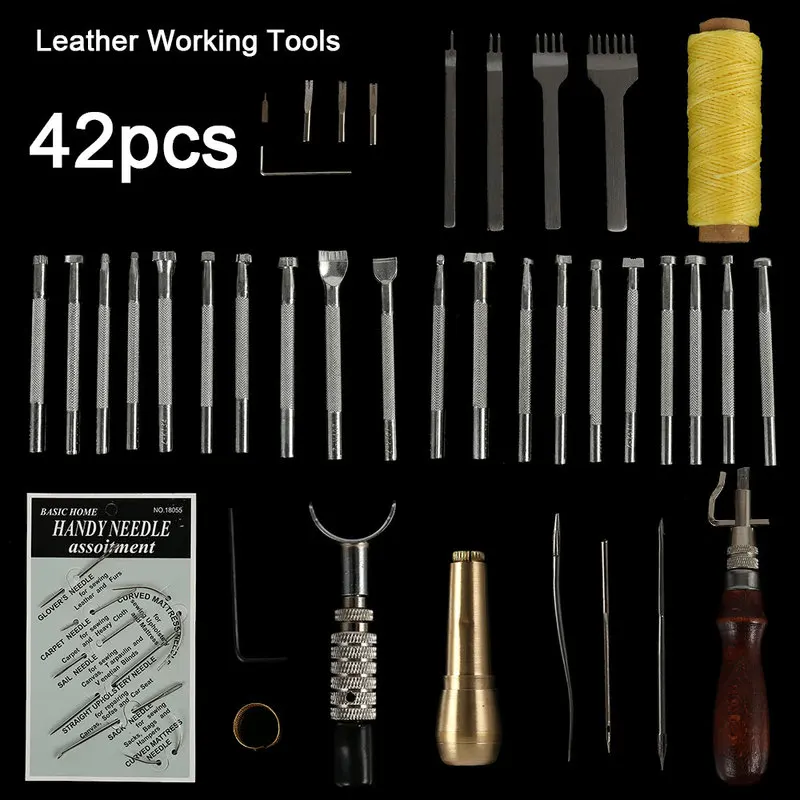 Набор инструментов для шитья и рукоделия 42 шт./компл.|Наборы обработки кожи| |