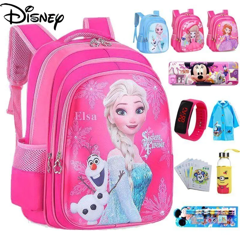 

Модный рюкзак Disney с мультяшным принтом «Холодное сердце», Простой повседневный вместительный новый и милый детский школьный рюкзак