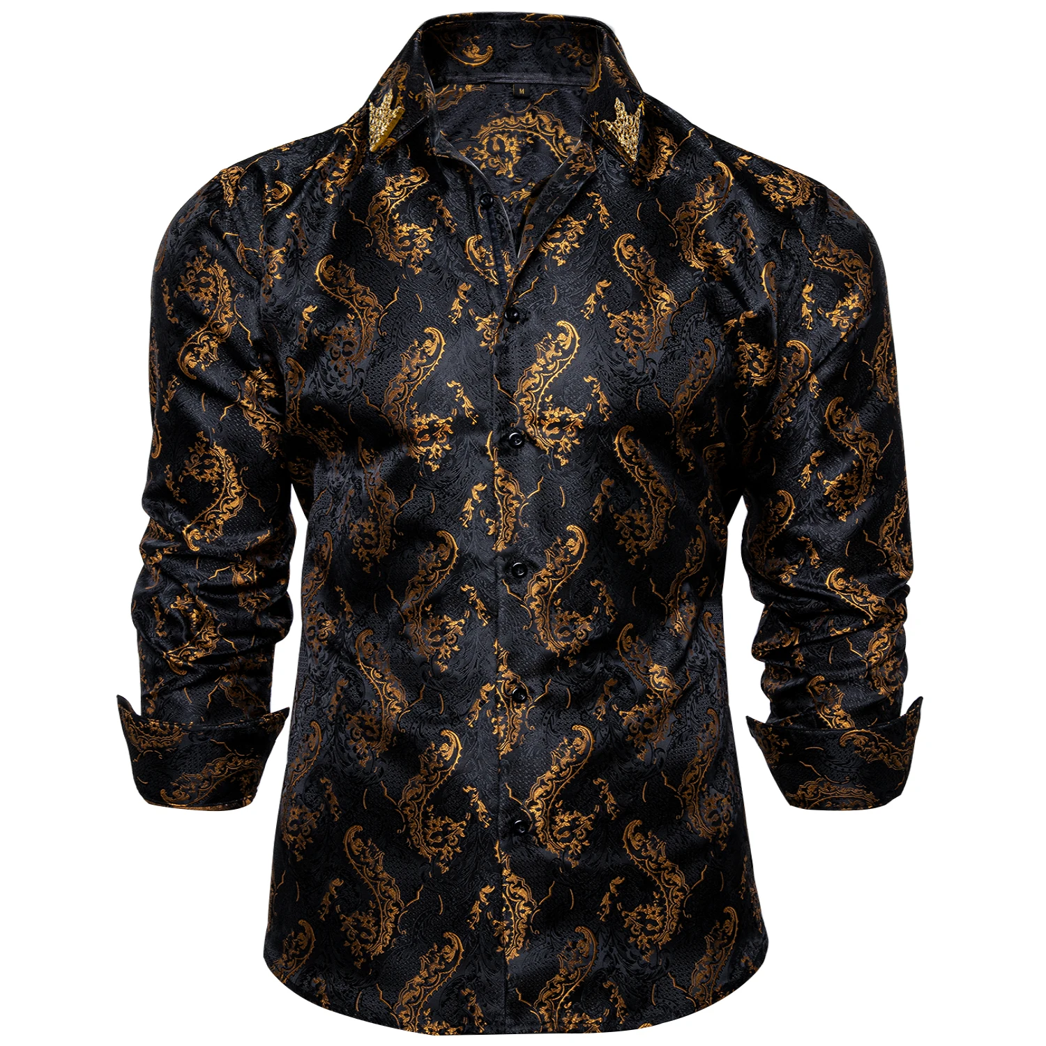 

Рубашка мужская деловая с длинным рукавом, брендовая Роскошная приталенная, с воротником, Повседневная Формальная, осенняя