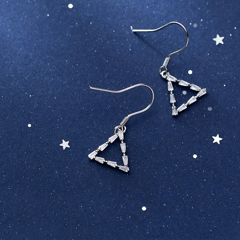 

Женские Геометрические серьги-подвески MloveAcc из серебра 925 пробы с фианитом