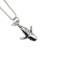 2021 ss vintage silver color rotten whale pendant necklace stainless steel fashion mens cool ocean sea animal whale necklace