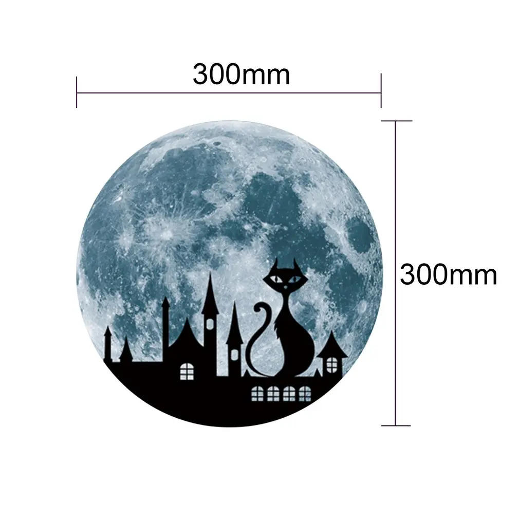 

30cm Large Moon Luminous Stickers Glow in the Dark DIY Wall Sticker Living Home Decor Adesivive Stickers Unique Wallpaper