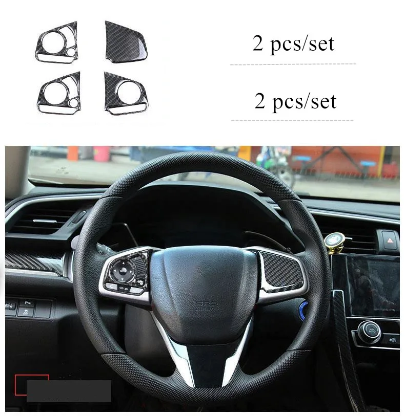 Наклейки для салона автомобиля из углеродного волокна, Накладка для Honda Civic 10th Gen, автомобильные декоративные аксессуары