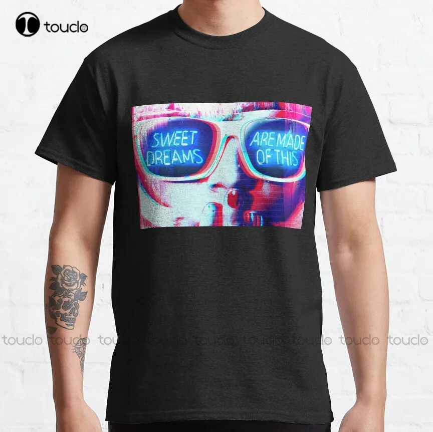 

Футболка Sweet Dreams сделана из этого искусства, Классическая мужская футболка с надписью на заказ, футболка унисекс с цифровой печатью Aldult для ...