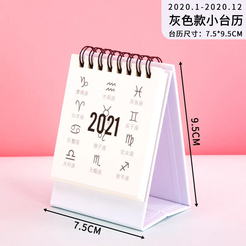 

2021 Simple Table Reel Calendar With Stickers Mini Double Daily Schedule Annual Table Planner Organizer School Supplies Office