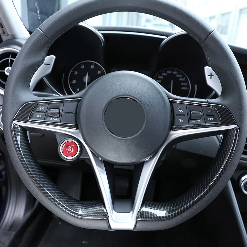 2 шт. стиль из углеродного волокна для Alfa Romeo Giulia Stelvio 2016 2017 2018 ABS Хромированная