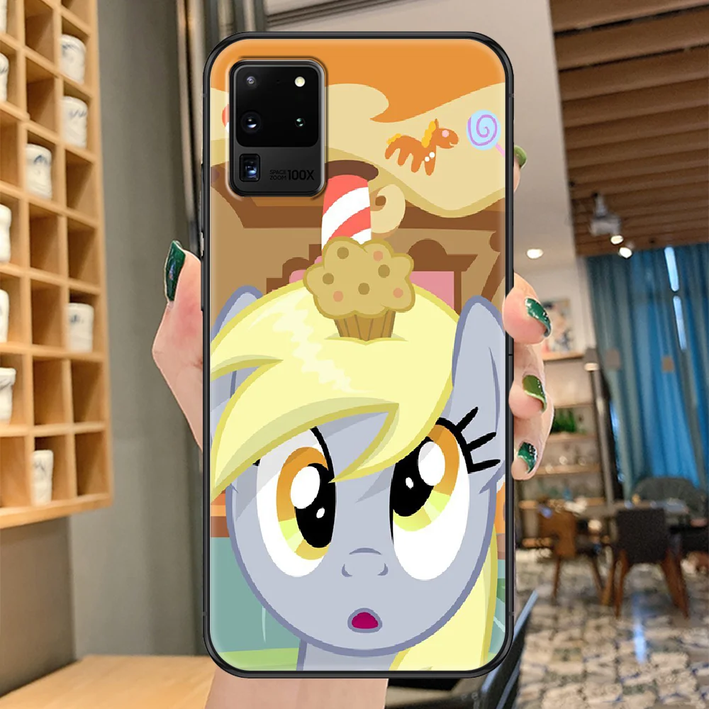 

Cartoon Little Pony Phone case For Samsung Galaxy Note 4 8 9 10 20 S8 S9 S10 S10E S20 Plus UITRA Ultra black art Etui silicone