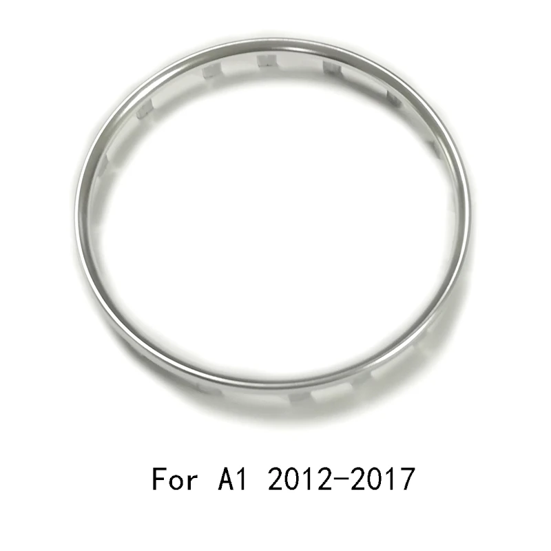 For A1 2012-2017 Серебряная хромированная ABS накладка на руль автомобиля эмблема в центре логотип кольцо Наклейка украшения автомобильные аксессуары для Audi a1 a4 b9 a5 a7 - Название цвета: For A1 2012-2017