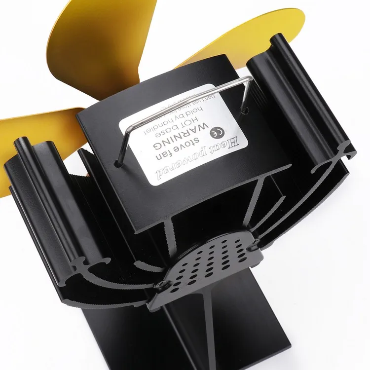 

Heat Powered Stove Fan with 4 Blades Fireplace Thermal Energy komin Wood Burner Eco Silent Fan Home Efficient Heat Distribution