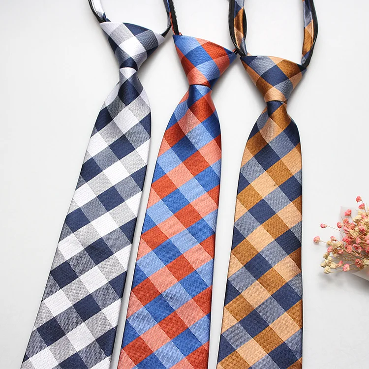 Linbaiway деловой мужской шейный галстук на молнии ленивый полосатый для мужчин