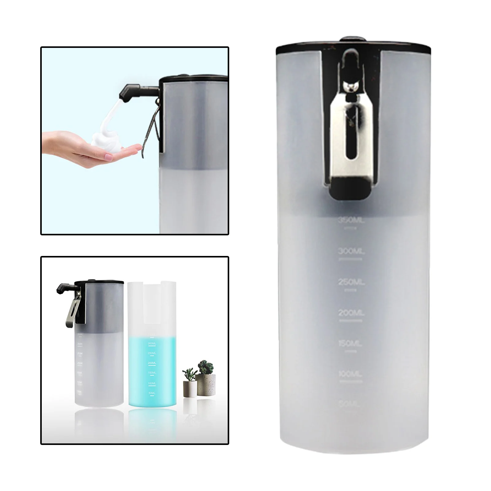 

Translucent Body Countertop Electric Liquid Foam Soap Dispenser Pump 350ml