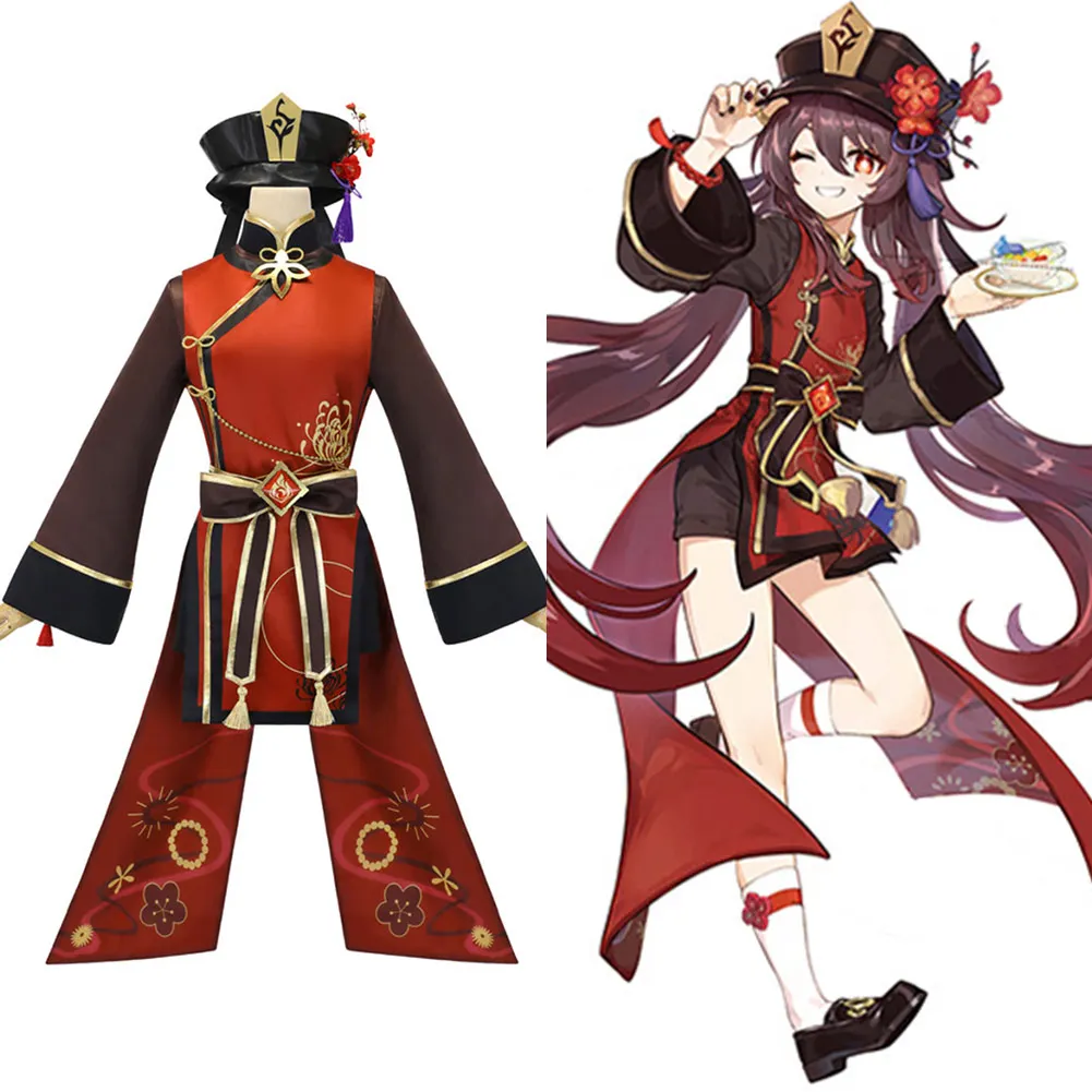 

Genshin Impact Hu Tao Cosplay Costume Outfits Halloween Carnival Suit